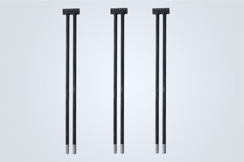 Three dual-rod high-temperature heating elements