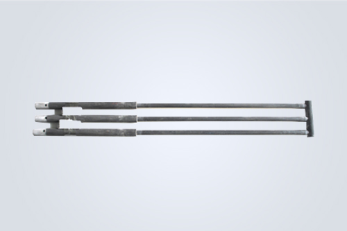 Three long-rod industrial heating elements