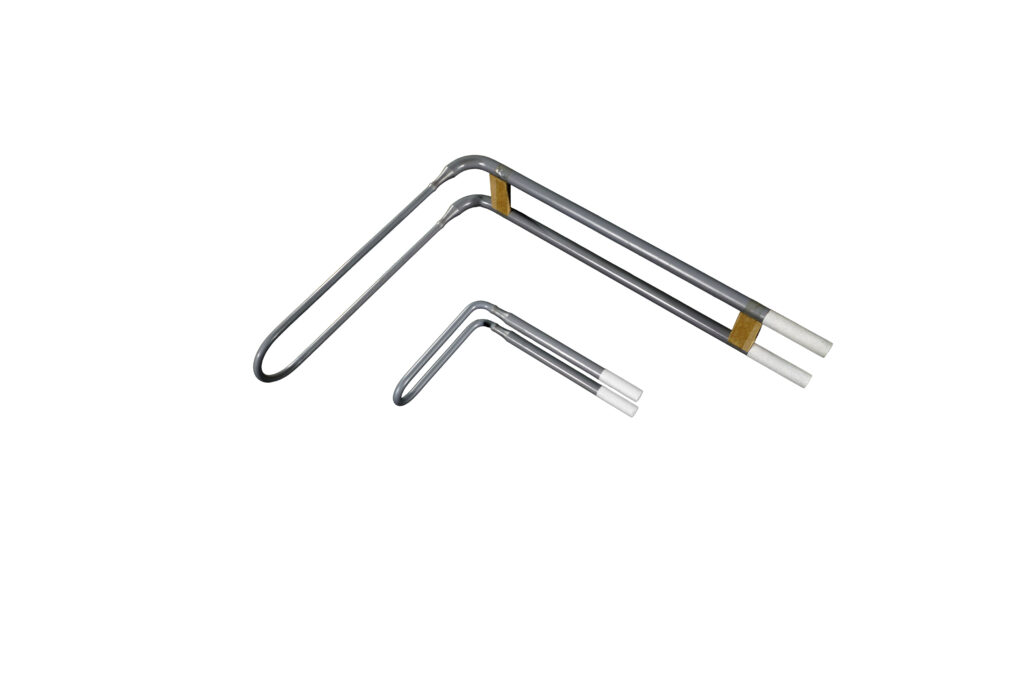 High-temperature furnace opening and ceramic heating elements during industrial service