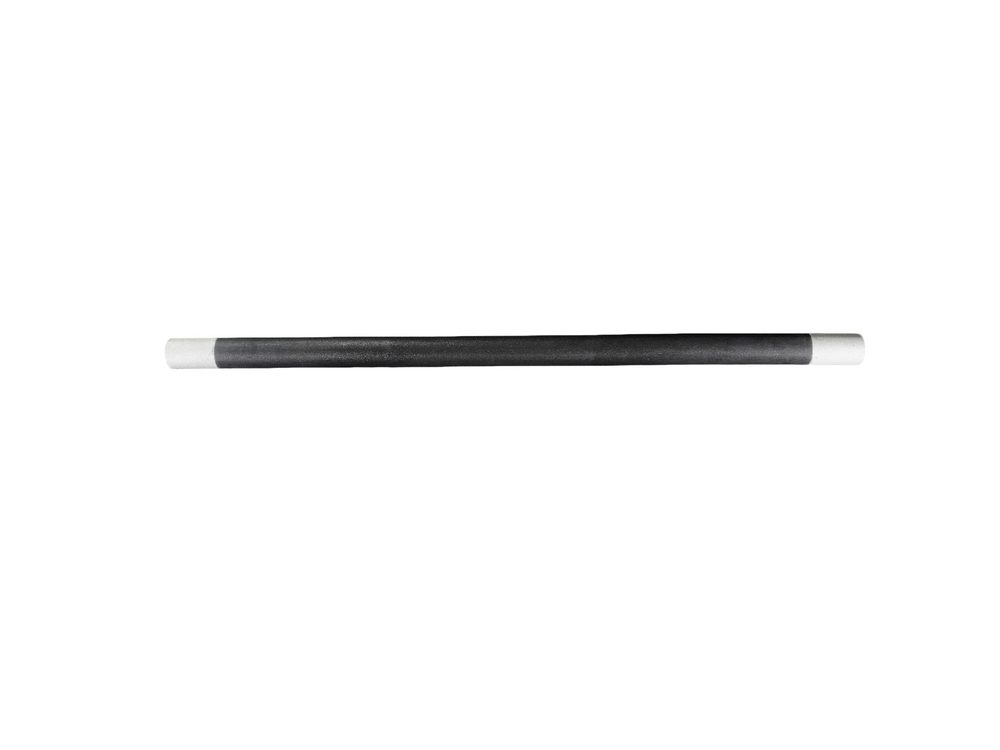Straight ED type silicon carbide heating element with a central hot zone and two cold ends