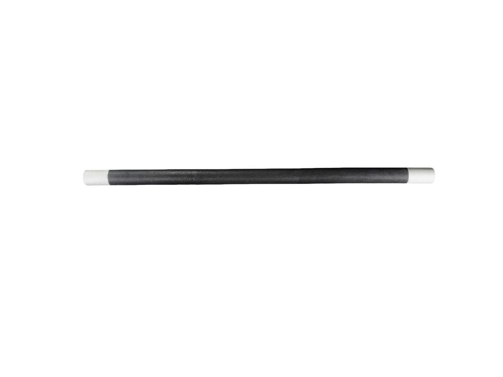 Straight ED silicon carbide heating element with hot zone and cooler connection ends